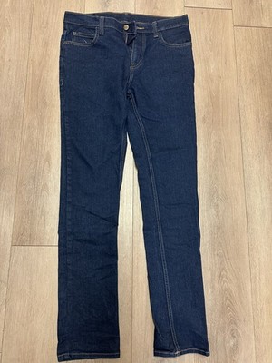 Lee Jeans Women's Size Relaxed straight Leg Stretch Blue Denim (32x33)