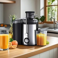 Electric Juicer Machine 1000W – 2-Speed, 65mm Feed Chute, 500ml Cup