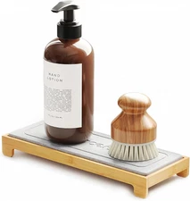 SpaceAid DryingNeat Instant Dry Sink Caddy Organizers, Kitchen Sponge Gray 