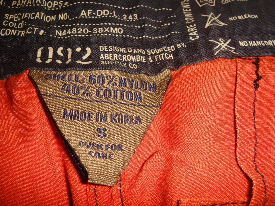 Vintage ABERCROMBIE & FITCH Shorts Mens 32  ( S ) Paratrooper Cargo Baggy - Image 3 of 4