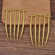5 Silver or Gold Hair Combs - Nickel Free - Lead Free - Wedding Bridal Comb - 3"