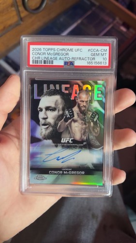 Topps 2026 Chrome UFC Conor McGregor Chrome Lineage Auto-Refractor PSA 10