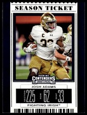 2019 Panini Contenders Draft Picks Collegiate Josh Adams #52