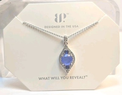 necklace bomb party,lab created cornflower blue quartz,rhodium.we Combine Shipp