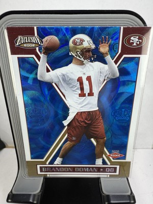 2002 Pacific Exclusive Rookie Blue Brandon Doman /299 #154 Niners BYU A41