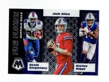 2020 Mosaic Devin Singletary Josh Allen Stefon Diggs Flea Flicker #FF3 Bills MVP