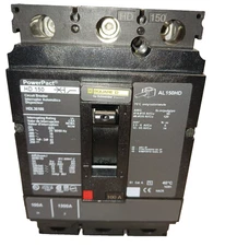 Square D PowerPact 100 Amp Circuit Breaker 600 VAC 3 Pole  HDL36100