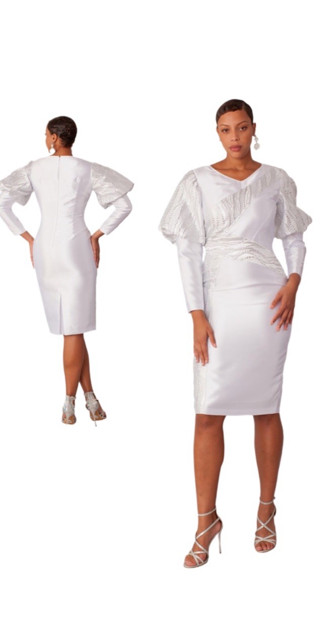 TALLY TAYLOR  DRESSRETAIL$160/SIZE 10/LENGTH 40"/LINED/NEW WITH TAG/WHITE