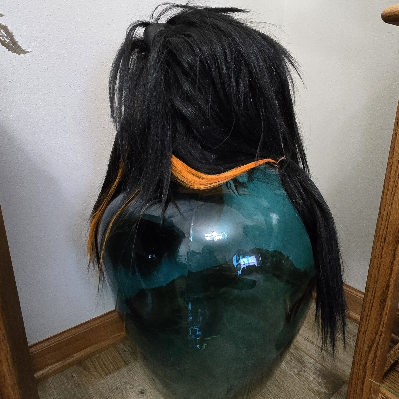 VTG The Paper Magic Group Shrunken Head With Hair Halloween Mask Zombie 2002