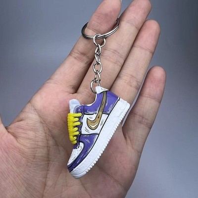 3D Purple Sneaker Schlüsselanhänger AF1 Style Schuh Anhänger Keychain