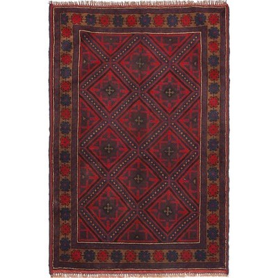 Handmade Balochi Rug Traditional Area Rug 4.4x2.8 ft