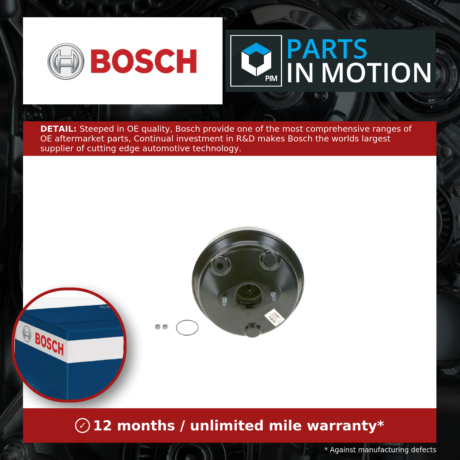 0 204 774 975 Brake Booster Fits Ford Transit Van Platform/Chassis BUS By Bosch - Image 4