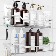 Large Shower Caddy - Shower Organizer with Adhesive.
