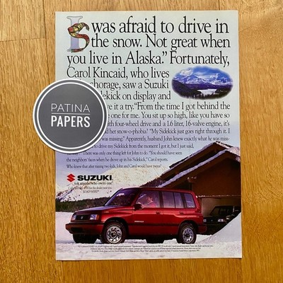 1993 Suzuki Sidekick 4x4 Vitara Anchorage Alaska Vintage Ad Werbung Reklame V045