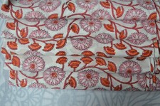 NO TARRIF CHARGES 100 ZK 122 Hand Block Print Fabric 100 Cotton 5 Yard