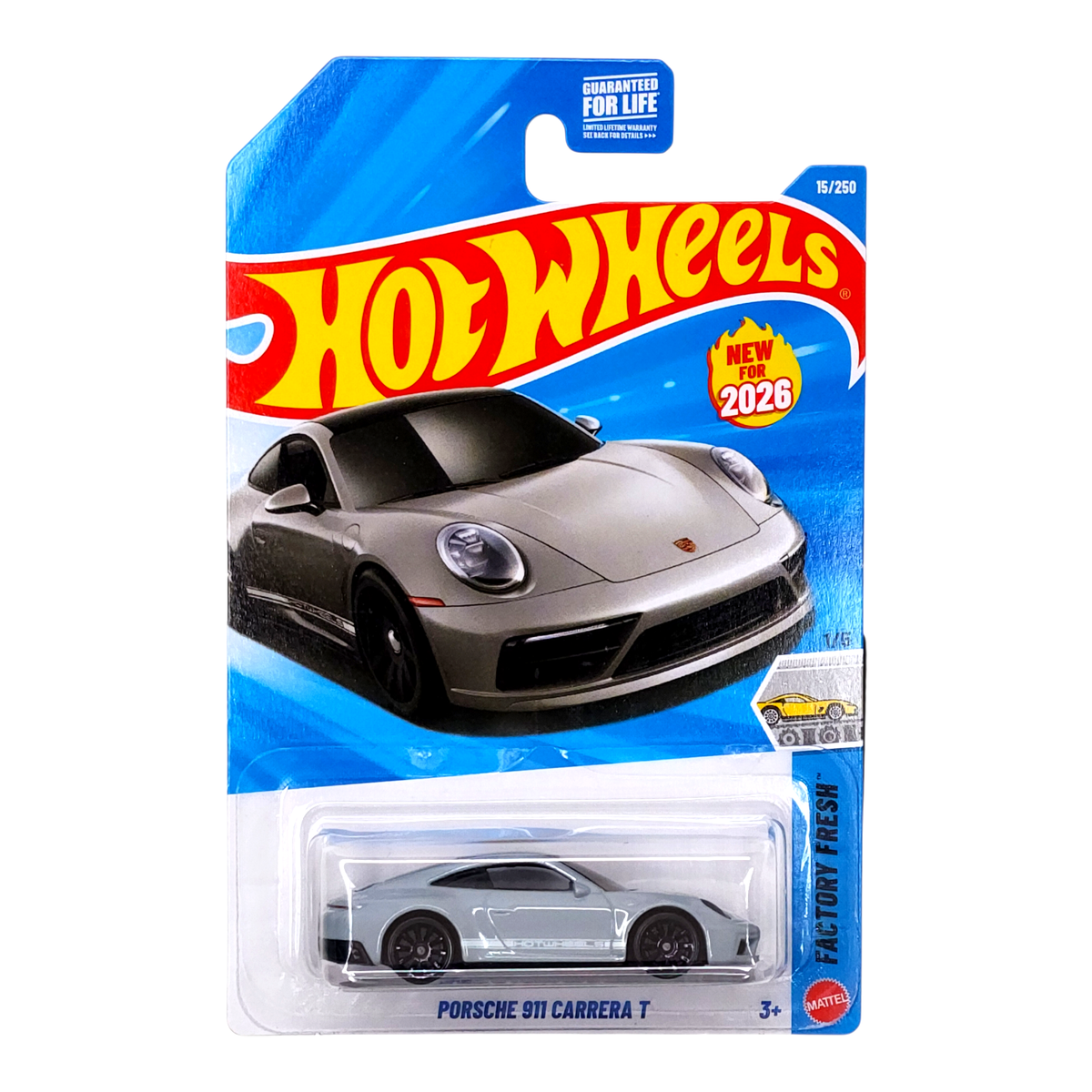 HOT WHEELS Porsche 911 Carrera T Grey HW Factory Fresh Mainline