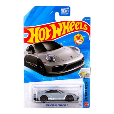 HOT WHEELS Porsche 911 Carrera T Grey HW Factory Fresh Mainline