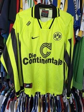 VINTAGE BORUSSIA DORTMUND GERMANY 1996/1997 HOME FOOTBALL SHIRT JERSEY NIKE