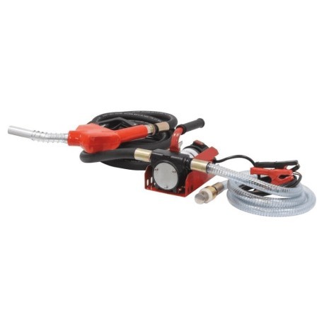 Pompe gasoil 12V 35L min avec pistolet automatique pour transfert de diesel