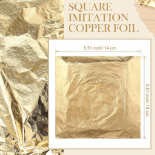 200 Pcs Gold Leaf Sheets Imitation Gold Foil Paper Sheets for Arts, Gilding C...