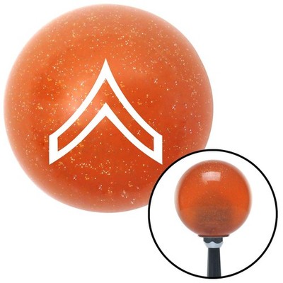 White Private Orange Metal Flake Shift Knob w/ M16x1.5 Insert Shifter Auto Brody