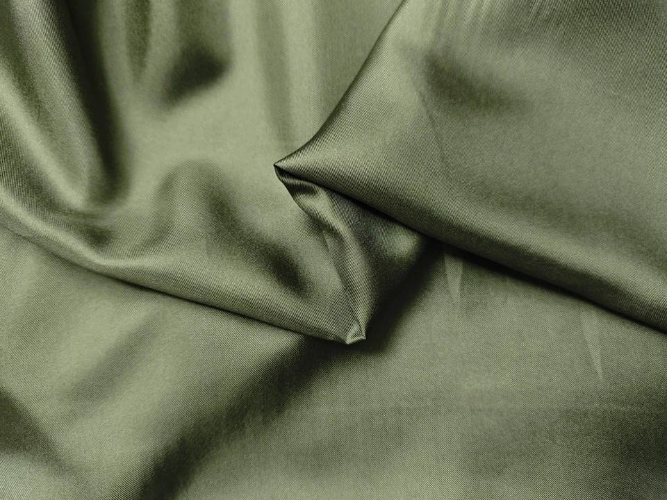 Ткань из чистого шелка саржи шириной 45 дюймов в ярдах натуральная саржа шелк материал армейский зеленый - Изображение 2 из 4