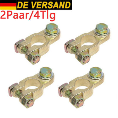 4x Batterieklemmen Batterie Polklemmen SET + - Pol Klemmen Plus Minus Auto LKW