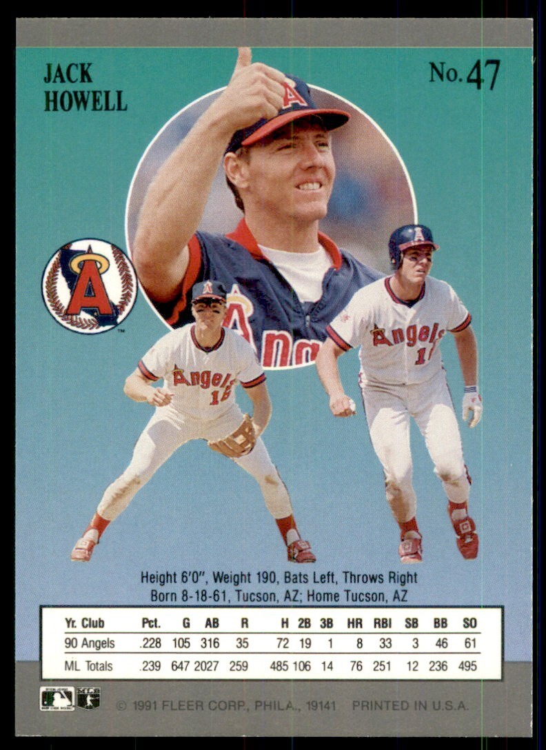 1991 Fleer Ultra #47 Jack Howell | eBay