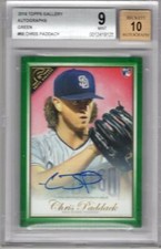 2019 Topps Gallery Autographs /99 Green #66 Chris Paddack BGS 9 10 Auto W10