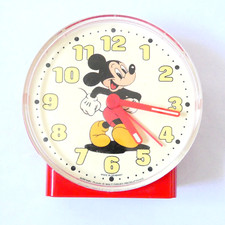 HORLOGE REVEIL MICKEY MOUSE AVRONEL DISNEY MADE IN GERMANY VINTAGE PLASTIQUE