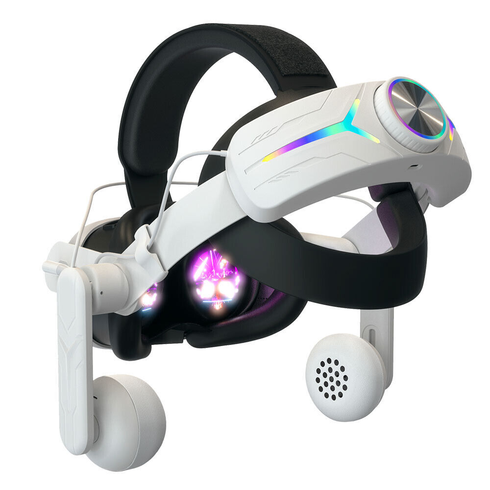 For Meta Quest 3 VR Headset with Ear Muffs 8000mAh Battery Pack