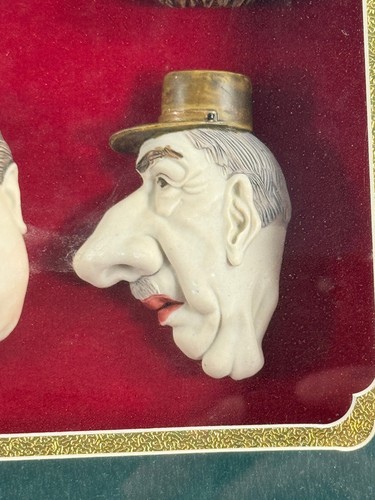 vtg UNUSUAL Bisque Sculptures Thatcher Churchill Fidel Castro Arafat Clinton - Picture 9 of 14