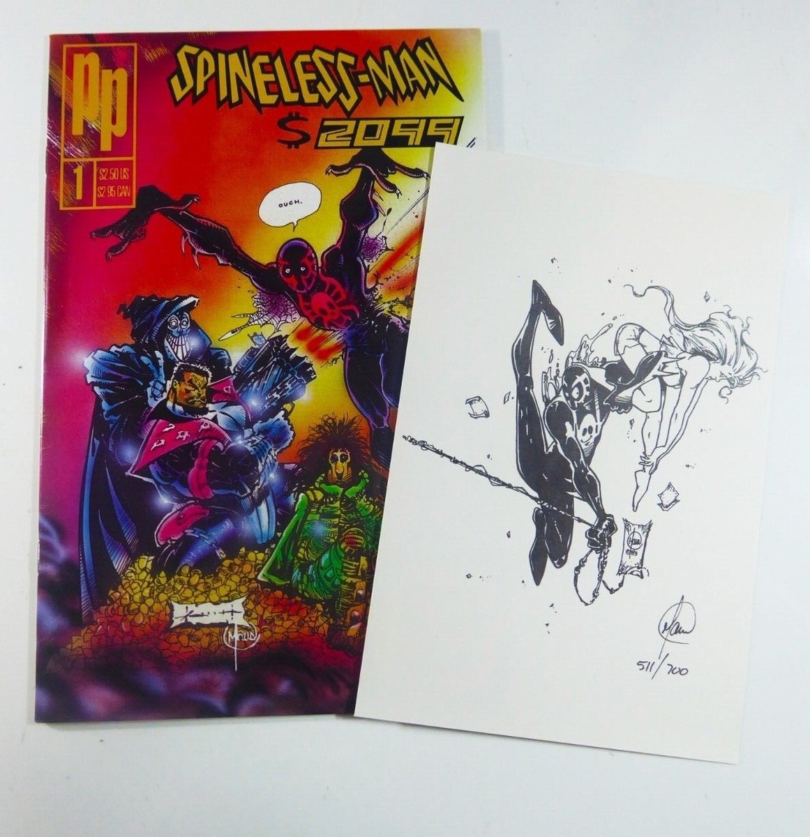 Parody Press SPINELESS MAN 2099 #1 SIGNED Bill Maus #511/700 (NM
