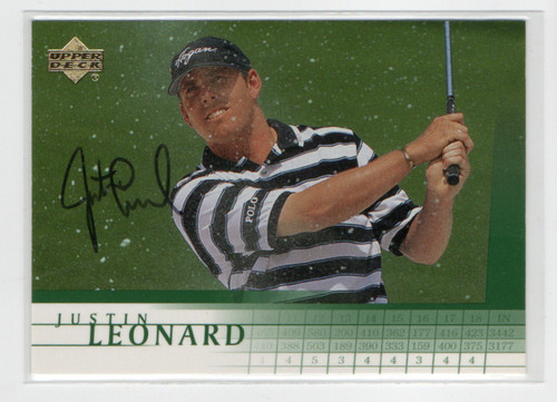 Justin Leonard #TT-JL 2001 Upper Deck Tour Threads card