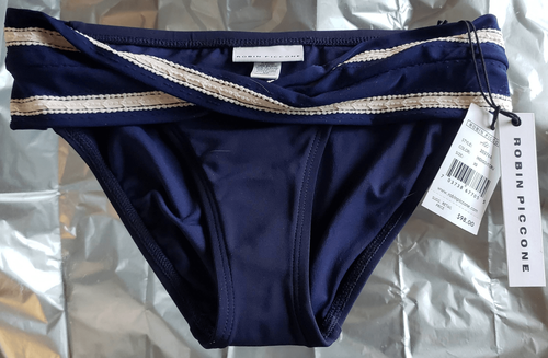 ROBIN PICCONE ABI INDIGO/ECRU BIKINI BOTTOMS NWT - Picture 9 of 14