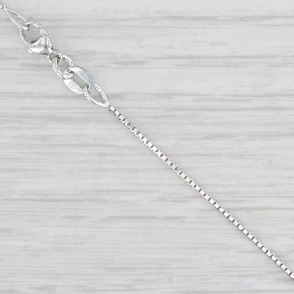 18 white gold box chain outlet