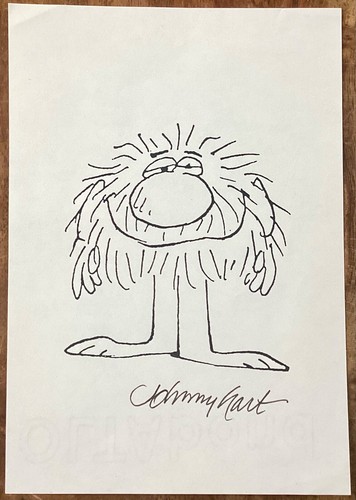 Johnny Hart signed original sketch