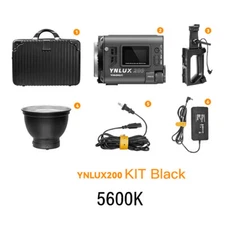 YONGNUO YNLUX200 200W Bi-color LED Video Light 2700K-6500K +Handle Power Adapter