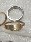 Rings red stone, gold tone band, inlay stones, pink crystals size 8. ALL 5 rings — photo 6