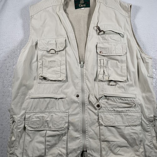 Vintage Orvis Mens Fly Fishing Vest Zip 