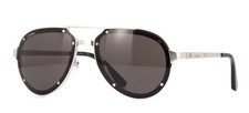 New CARTIER CT0195S 001 60mm Silver Titanium Santos Aviator Sunglasses Japan