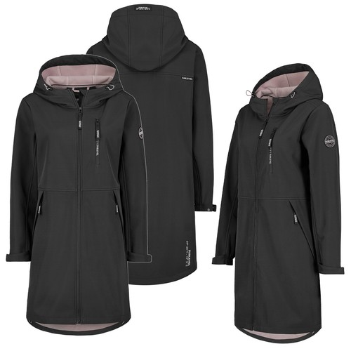 Sublevel Damen Softshell Regenmantel mit Kapuze wasserabweisend atmungsaktiv lan - Bild 10 von 28