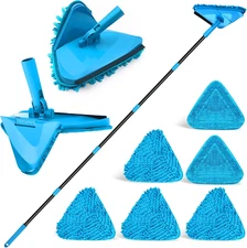 Wall Mop Cleaner with 80 Inches Long Handle, 180° Folding Ceiling Cleaning Tool