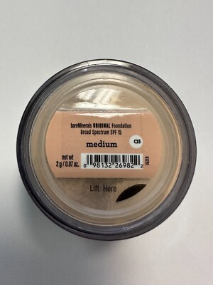 Bare Minerals Original Foundation Broad Spectrum SPF 15 Medium 2G (0.07 Oz) NEW