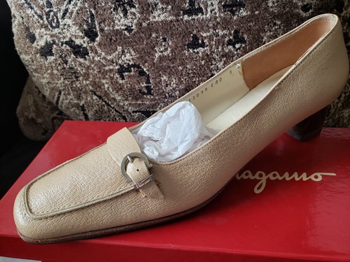 Salvatore Ferragamo LILLAZ Women KHAKY Heels 1.5 Inc Sz 9-4A UK 10 US $858 - Picture 4 of 20