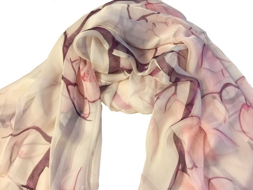 Blingustyle elegante Mode FLORAL LARGE Damen 100 % echte Maulbeerseide SCHAL - Bild 10 von 73