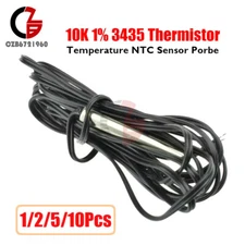 1-10Pcs Accuracy Temperature 10K 1% 3435 Waterproof Thermistor Sensor Probe 1.5M
