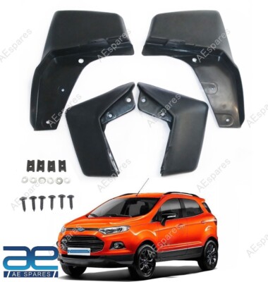 Schmutzfänger Set Von 4 Schwarz Für Ford EcoSport Typ 1 2013-2017 AEs
