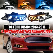 For Ford Fusion 2013-2016 Led Daytime Running Light Driving Fog Lamp 3 Color Drl For Ford Fusion 2013-2016 Led Daytime Running Light Driving Fog Lamp 3 Color Drl