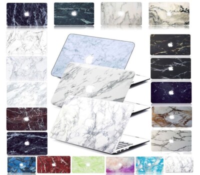 Premium Marmor Hartschale Hülle Full Cover für Apple MacBook Air Pro 13,6 12 13''